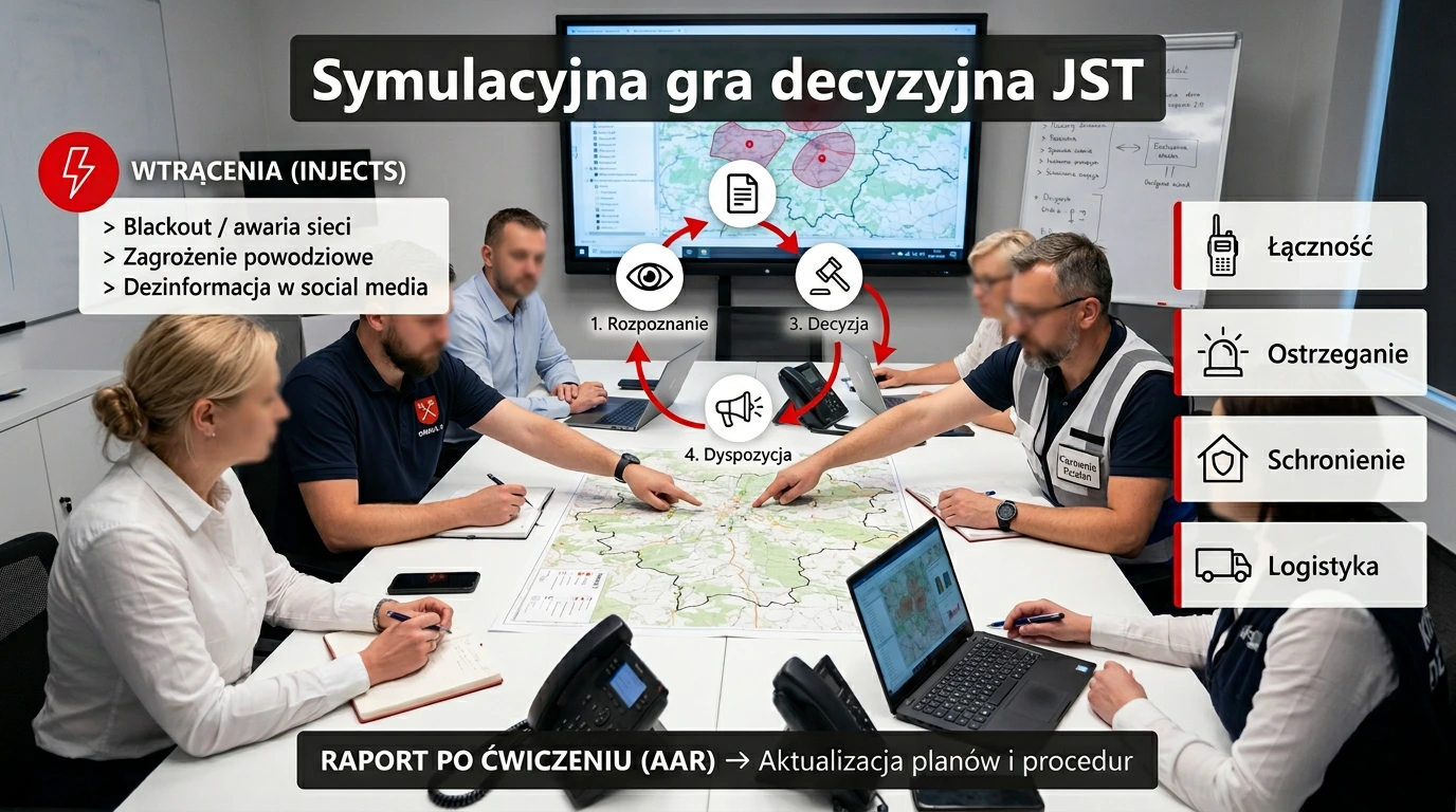 System osłony obywatelskiej w JST – schemat koordynacji i modułów ochrony ludności w gminie i powiecie