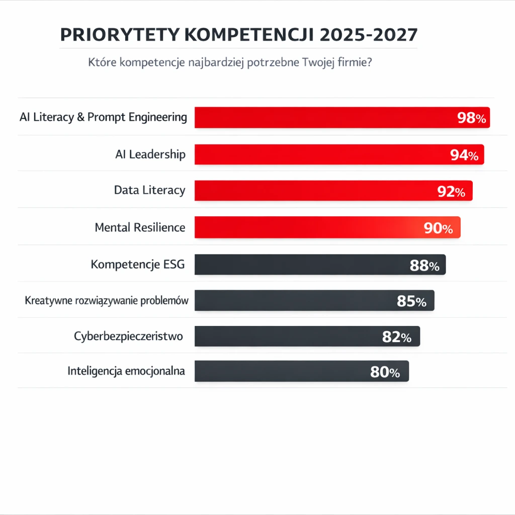 Priorytety kompetencji 2025-2027 wykres